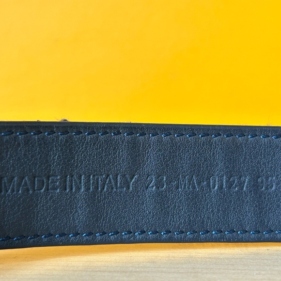 🚨SOLD‼️Dior Navy Blue Oblique Canvas 30 Montaigne Belt - Picture 3 of 3